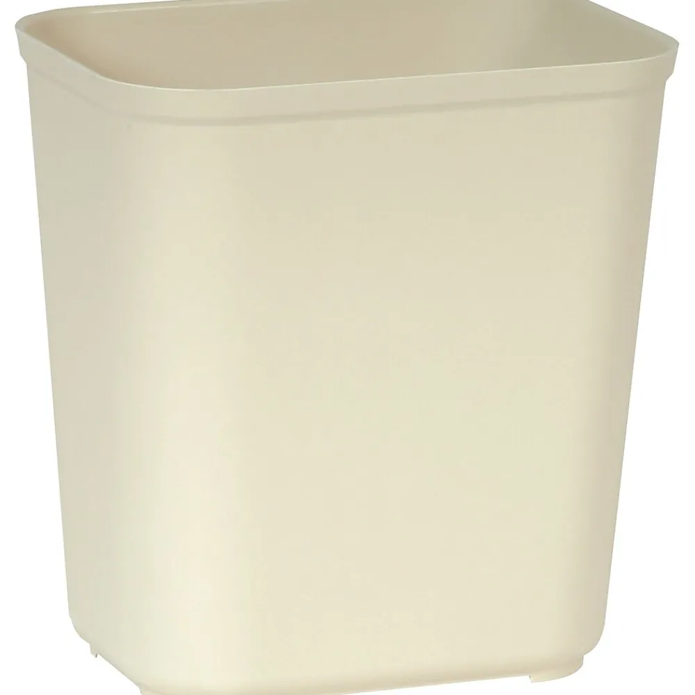 Polyester Fire-Resistant Wastebasket, 7 Gallons, Beige (FG254300BEIG)<Rubbermaid