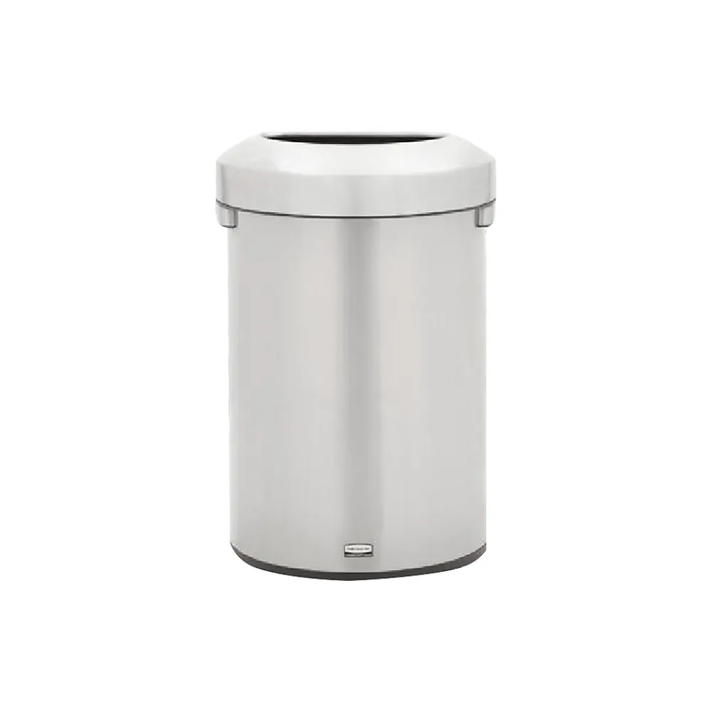 Refine Stainless Steel Indoor Trash Can with Open Lid, 16 Gallon, Silver (2147550)<Rubbermaid Discount