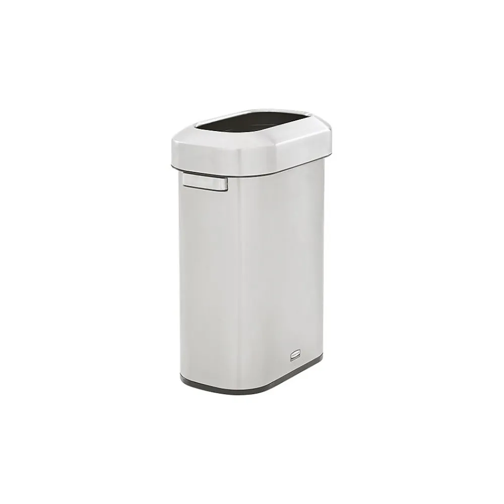 Refine Stainless Steel Indoor Trash Can with Open Lid, 15 Gallon, Silver (2147581)<Rubbermaid Hot