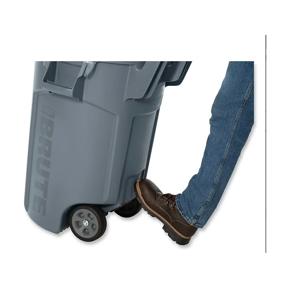 Resin Indoor/Outdoor Trash Can, 32 Gallon, Gray (RCP2179403)<Rubbermaid Outlet