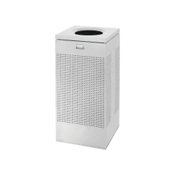 Silhouettes Indoor Trash Can, Stardust Silver Metallic Steel, 16 Gal. (FGSC14EPLSM)<Rubbermaid Best