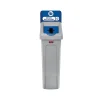 Slim Jim Single-Stream Recycling Station, 23 Gallon, Gray/Blue (2185055)<Rubbermaid Online