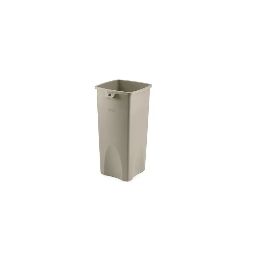Untouchable Indoor, Outdoor Trash Can w/ no Lid, Beige Resin, 23 Gal. (FG356988BEIG)<Rubbermaid Discount