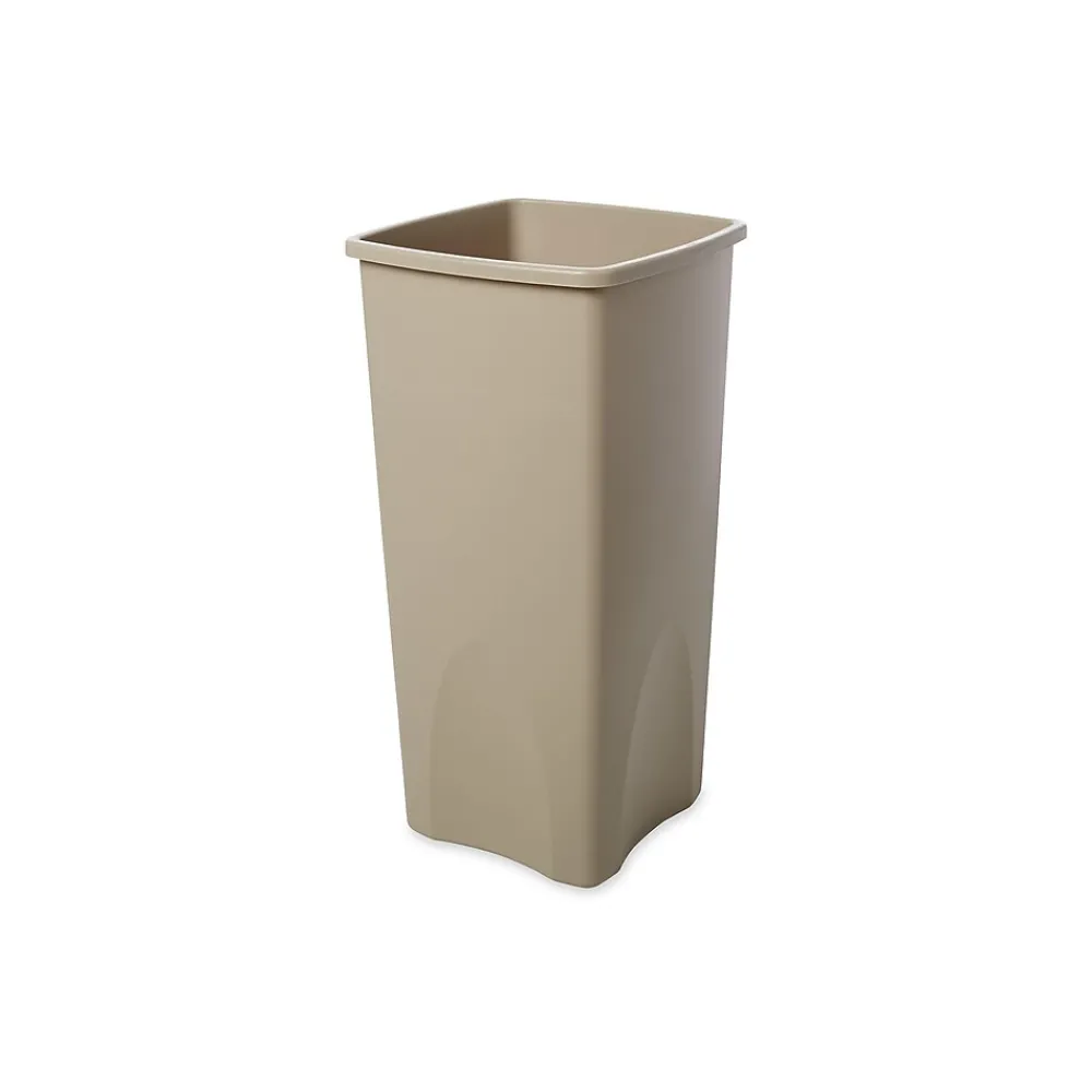 Untouchable Indoor, Outdoor Trash Can w/ no Lid, Beige Resin, 23 Gal. (FG356988BEIG)<Rubbermaid Discount