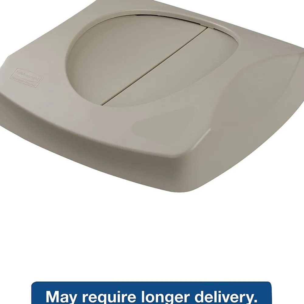 ® Untouchable® Waste Container Lids, Square, Swing Top, Grey, Fits 23-Gallon Containers<Rubbermaid Sale