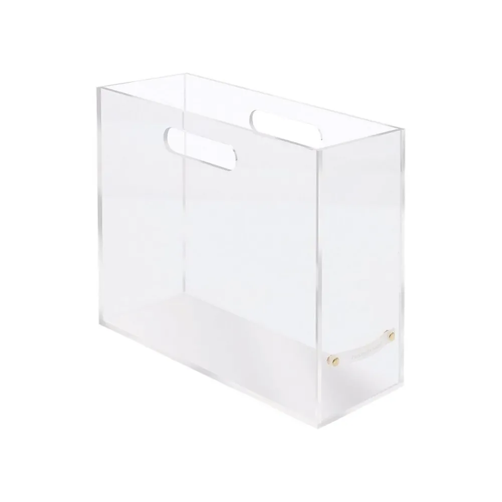 File Storage|Russell+Hazel Acrylic File Box, Clear/Gold (31733)