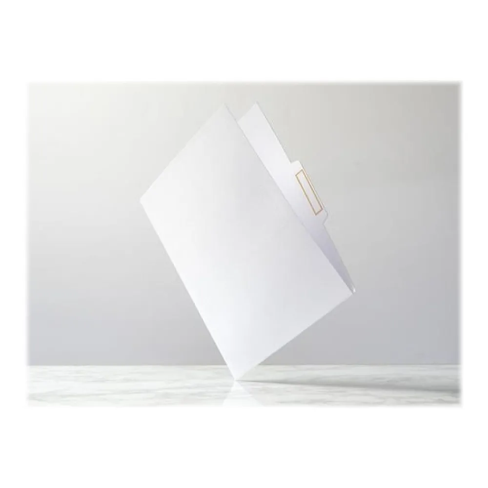 File Folders|Russell+Hazel Reinforced File Folder, 1-Tab, Letter Size, White, 12/Pack (18911)