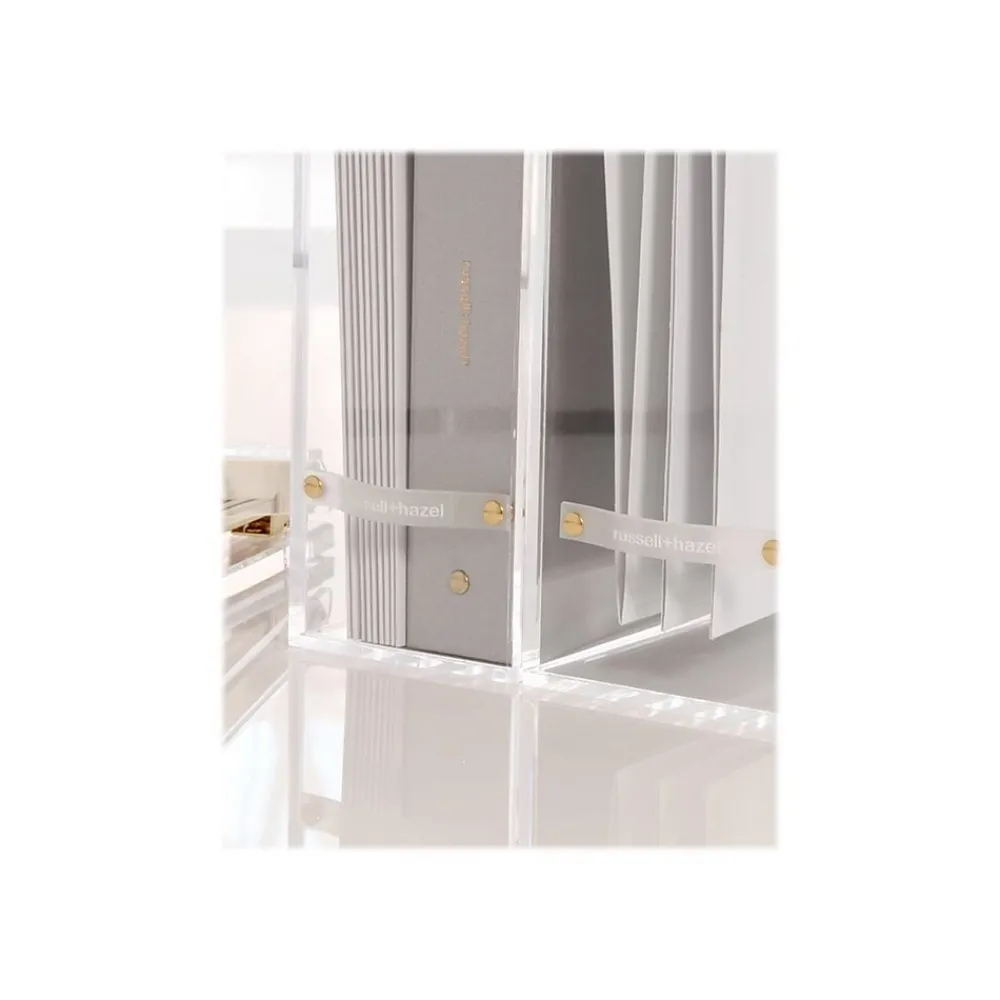 File Storage|Russell+Hazel Slim File Box, Clear Acrylic (31733)