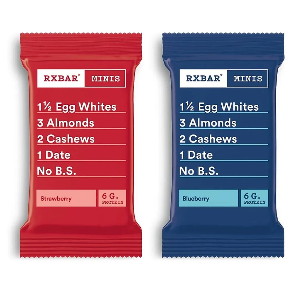 RX Bar Minis Protein Bars, Strawberry/Blueberry, 0.9 oz., 8 Bars/Box (19390800737)