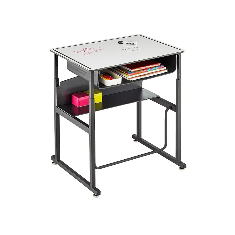 Standing Desks*Safco AlphaBetter 26" - 42" Plastic/Steel Adjustable Desk, White/Black (1204DE)