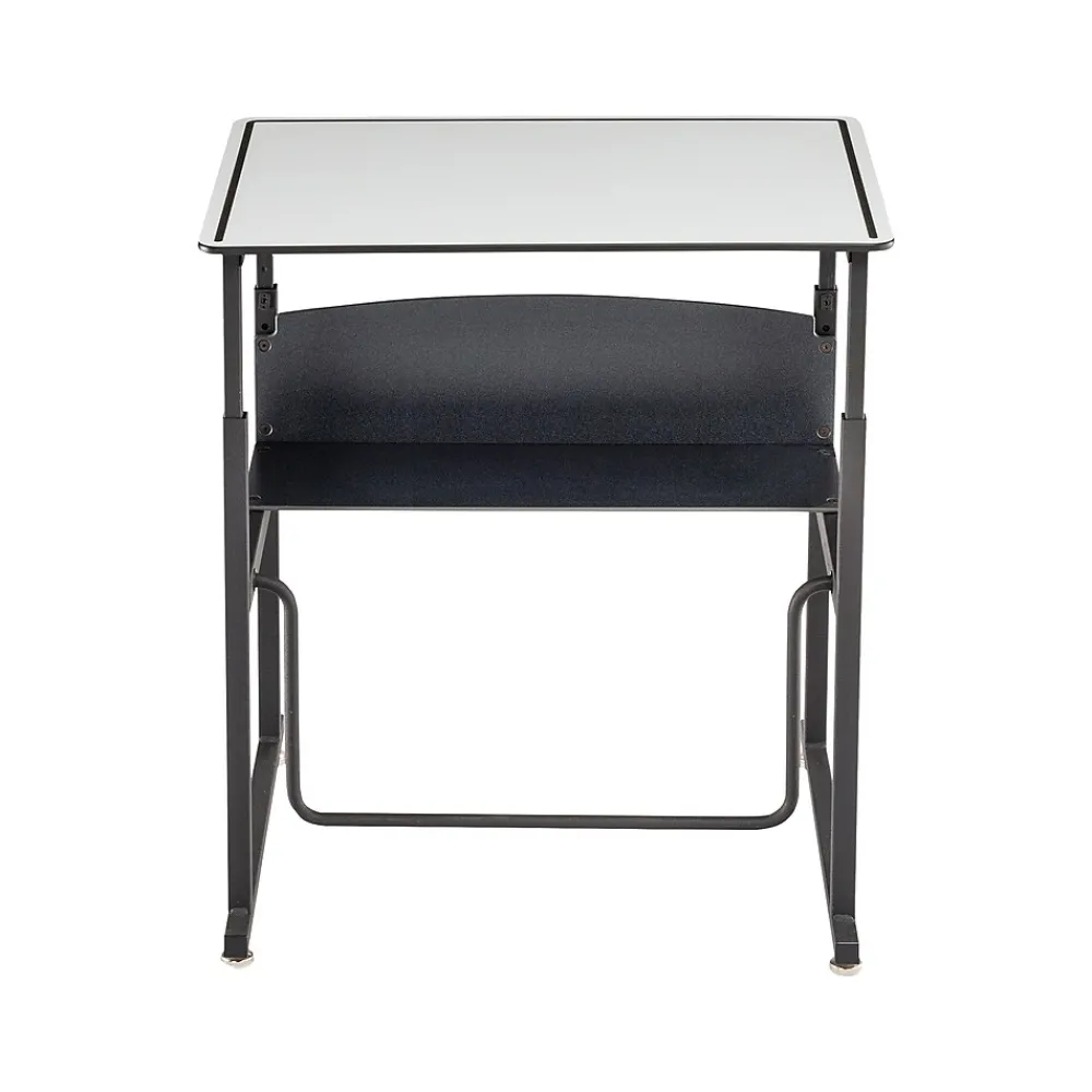 Standing Desks*Safco AlphaBetter 26" - 42" Plastic/Steel Adjustable Desk, White/Black (1203DE)