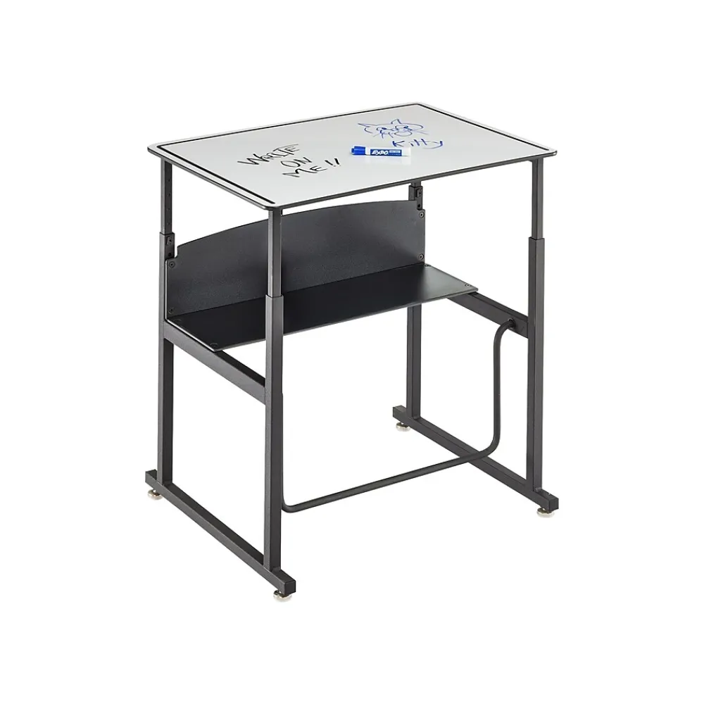 Standing Desks*Safco AlphaBetter 26" - 42" Plastic/Steel Adjustable Desk, White/Black (1203DE)