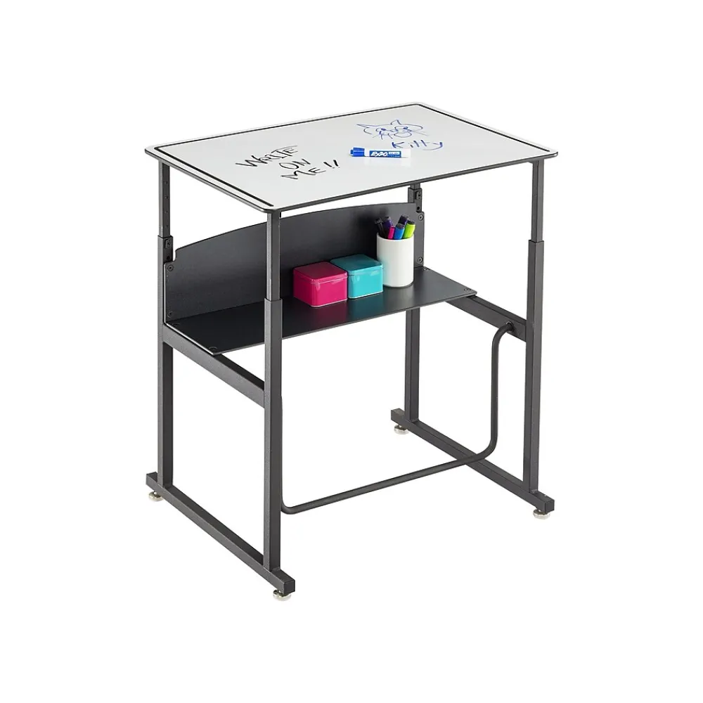 Standing Desks*Safco AlphaBetter 26" - 42" Plastic/Steel Adjustable Desk, White/Black (1203DE)