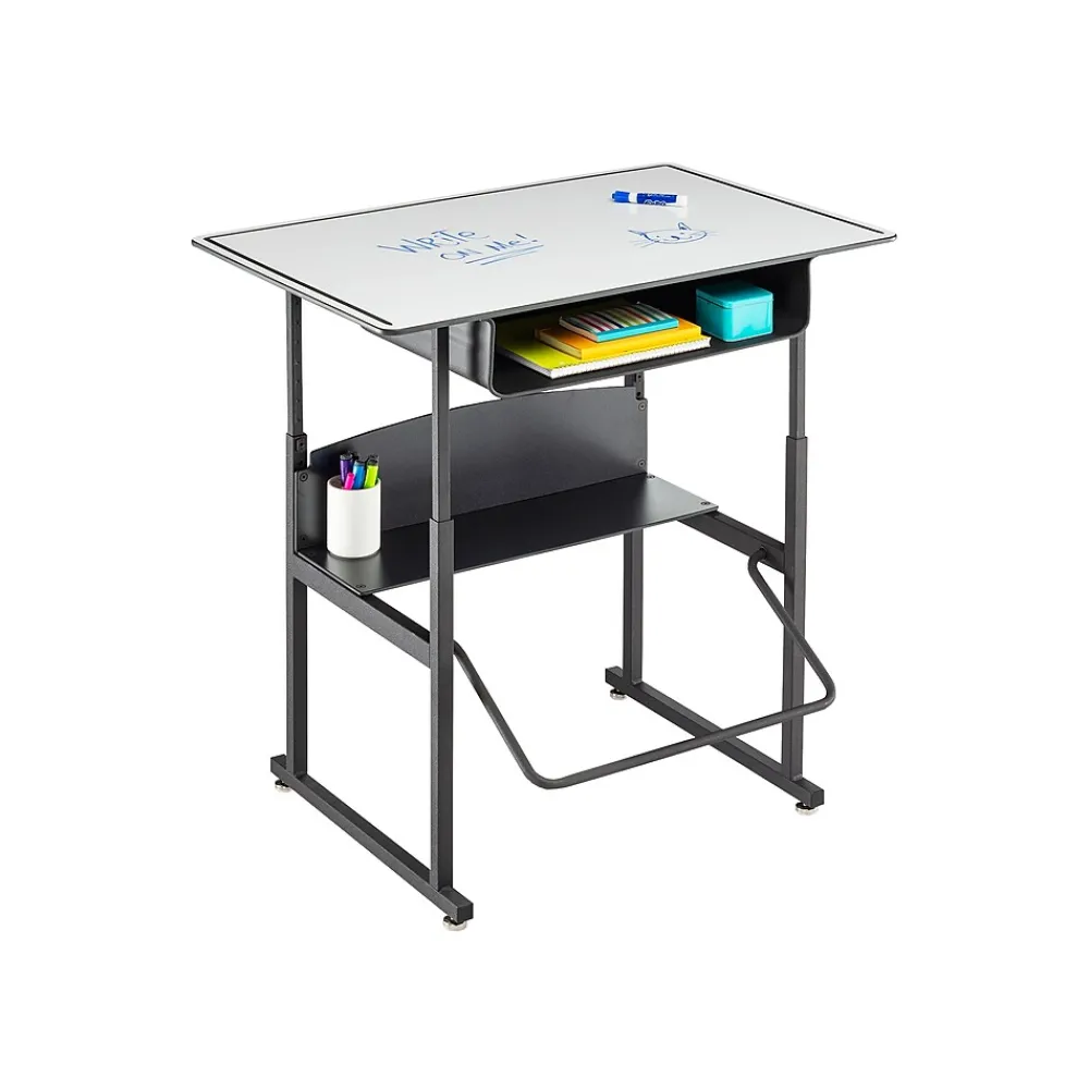 Standing Desks*Safco AlphaBetter 26" - 42" Plastic/Steel Adjustable Desk, White/Black (1209DE)