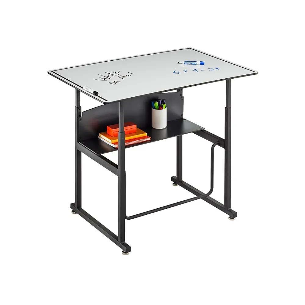 Standing Desks*Safco AlphaBetter 26" - 42" Plastic/Steel Adjustable Desk, White/Black (1208DE)