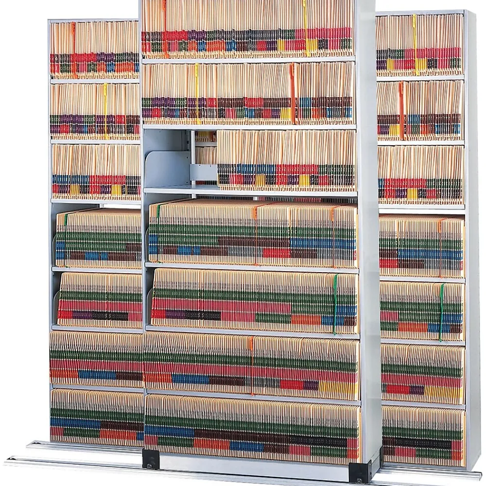 Shelving*Safco Four-Post Adder Storage Shelving, Letter, 7-Shelf, 36"W, Pebble Gray (EFO3612767ADV)