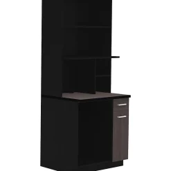 Storage Cabinets*Safco 48"H Modular Break Room Appliance Hutch, Asian Night/Black (1706AN)