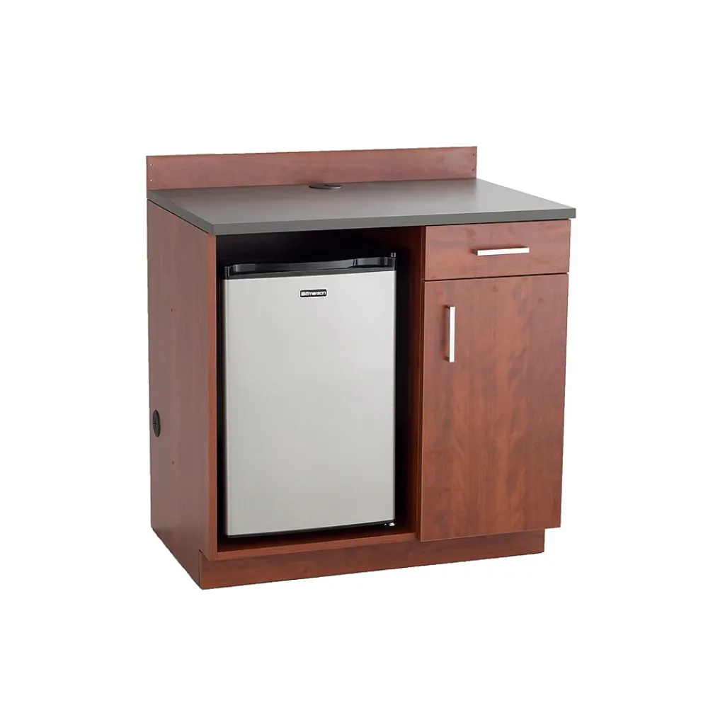 Storage Cabinets*Safco 36"H Modular Break Room Appliance Base Cabinet, Mahogany/Slate (1705MH)