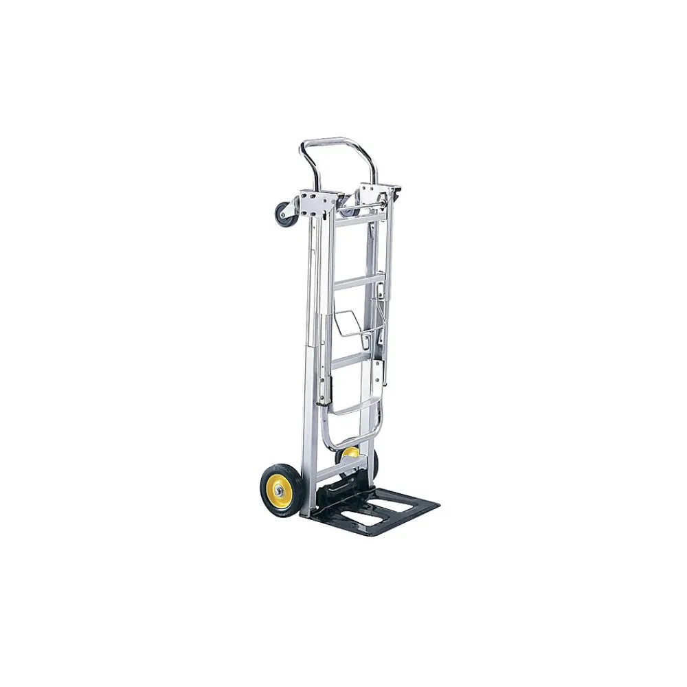Safco Hide-Away Convertible Truck, 400 lbs., Aluminum/Black (4050)