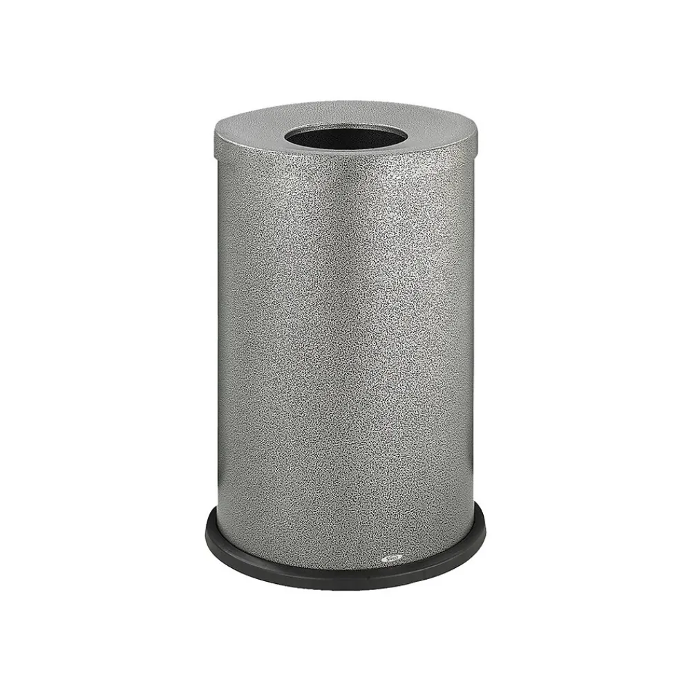 Indoor Trash Can w/ no Lid, Black Speckle Steel, 35 Gal. (9677NC)<Safco Outlet
