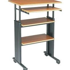 Office Desks*Safco Muv Stand-up 30" Workstation Desk, Medium Oak (1929MO)