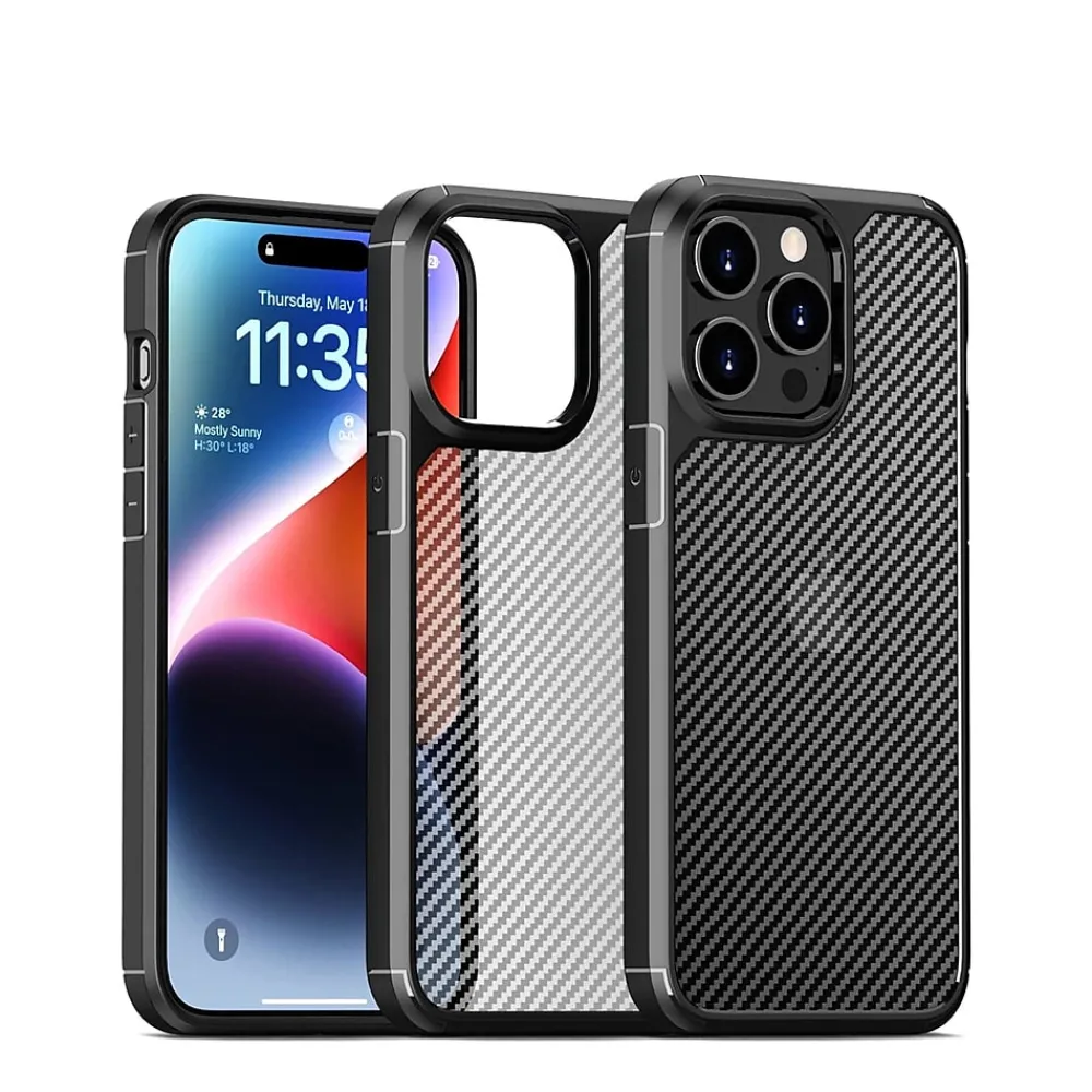 SaharaCase Anti-Slip MagSafe Phone Case for iPhone 15 Pro Max, Shock Absorbing, Black (CP00470)