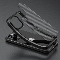 SaharaCase Anti-Slip MagSafe Phone Case for iPhone 15 Pro Max, Shock Absorbing, Black (CP00470)