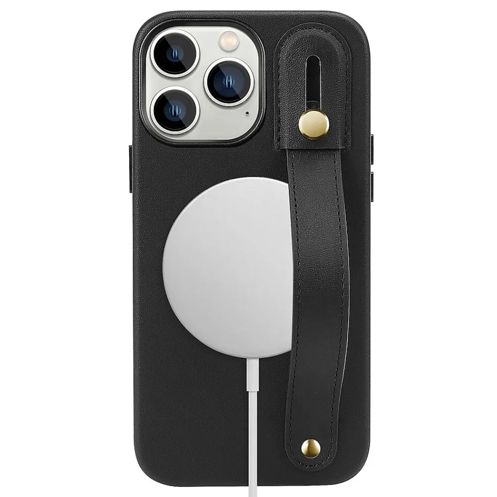 SaharaCase FingerGrip MagSafe Phone Case for iPhone 15 Pro, Shock Absorbing, Black (CP00465)