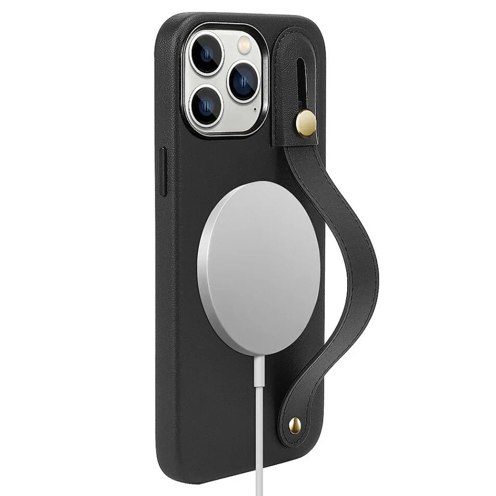 SaharaCase FingerGrip MagSafe Phone Case for iPhone 15 Pro, Shock Absorbing, Black (CP00465)