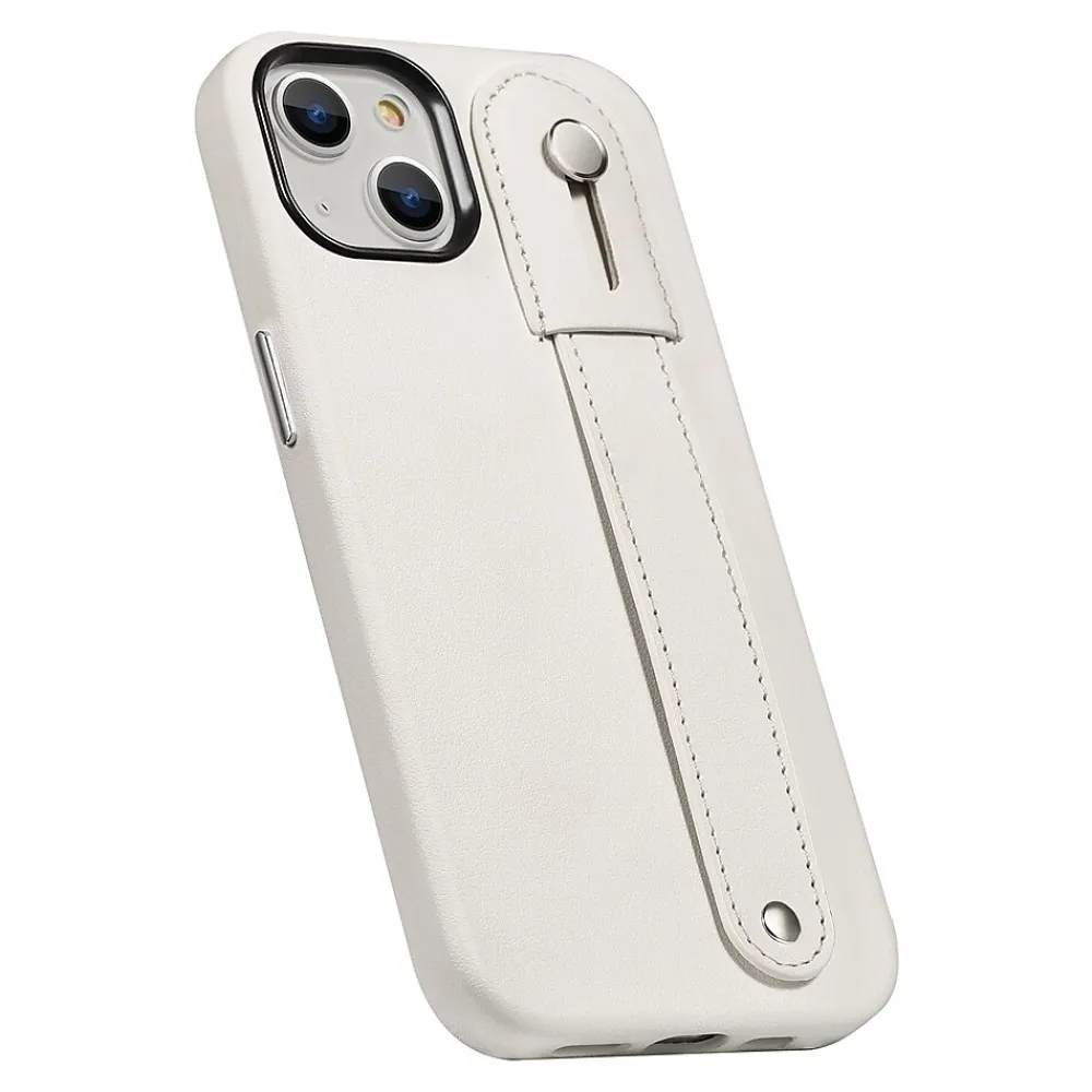 SaharaCase FingerGrip MagSafe Phone Case for iPhone 15, Shock Absorbing, White (CP00444)