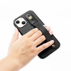 SaharaCase FingerGrip MagSafe Phone Case for iPhone 15, Shock Absorbing, Black (CP00443)