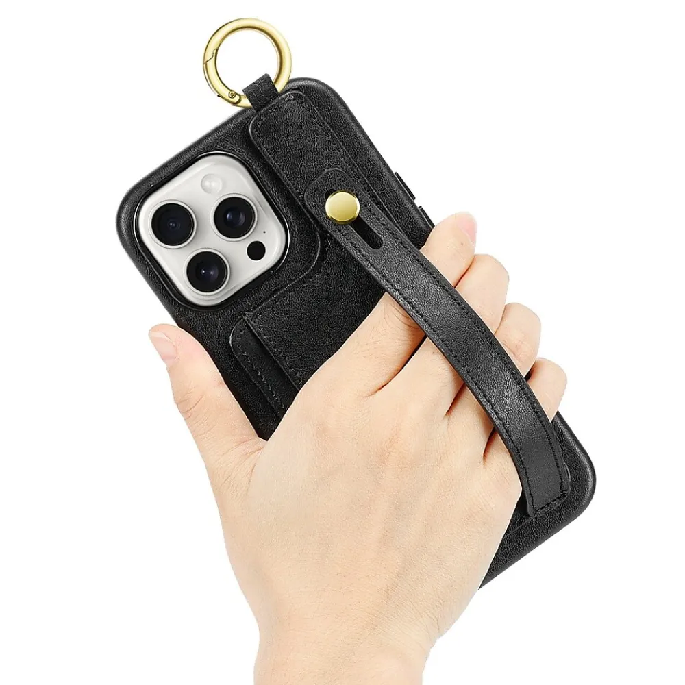 SaharaCase FingerGrip MagSafe Phone Case for iPhone 15 Pro Max, Shock Absorbing, Black (CP00484)