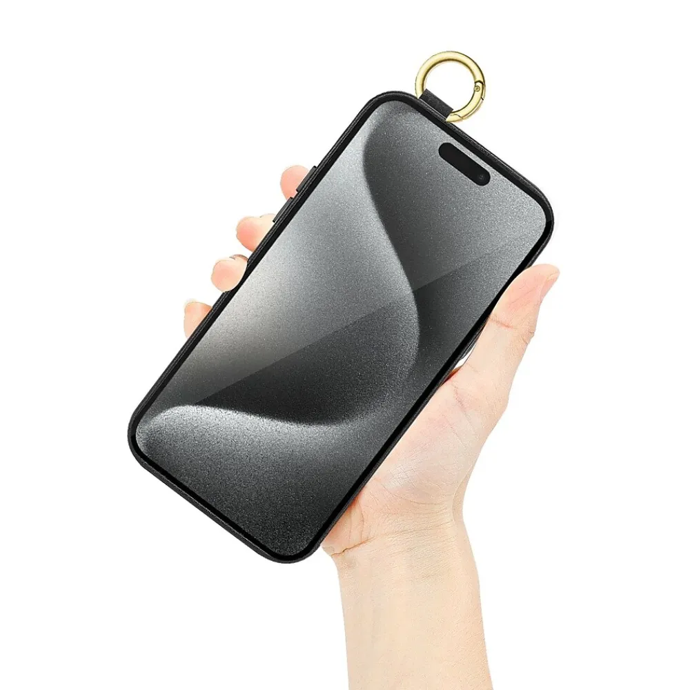 SaharaCase FingerGrip MagSafe Phone Case for iPhone 15 Pro Max, Shock Absorbing, Black (CP00484)