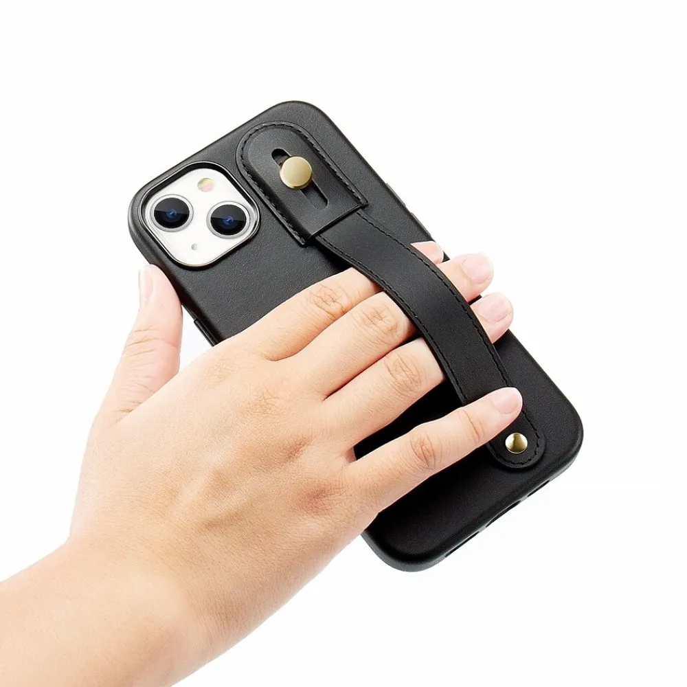 SaharaCase FingerGrip MagSafe Phone Case for iPhone 15 Plus, Shock Absorbing, Black (CP00452)