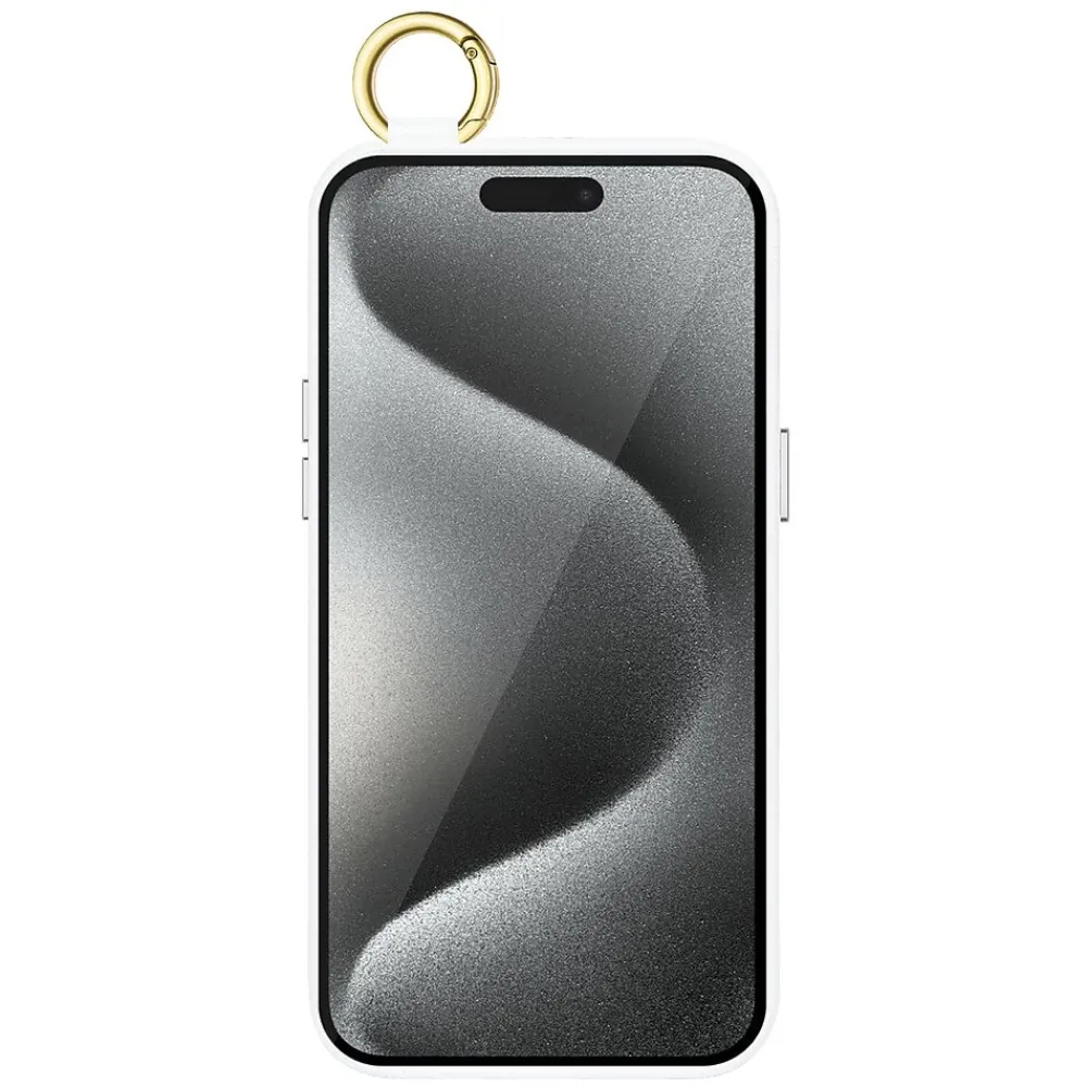 SaharaCase FingerGrip Phone Case for iPhone 15 Pro Max, Shock Absorbing, White (CP00485)