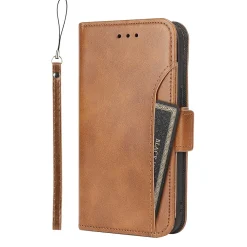 SaharaCase Folio Wallet MagSafe Phone Case for iPhone 15, Shock Absorbing, Brown (CP00446)