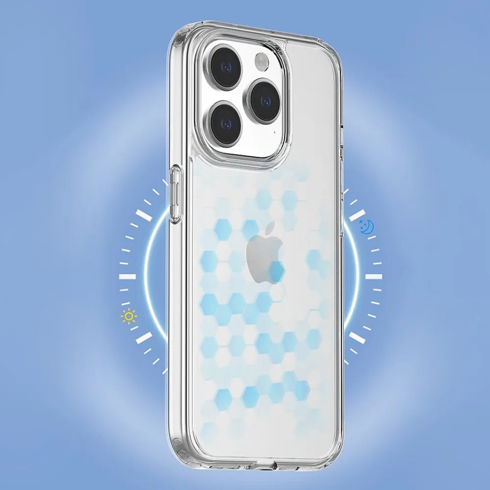 SaharaCase Hybrid-Flex Case with Glass Screen, Camera Protector for iPhone 15 Pro Max, Shock Absorbing, Clear (CP469ZD128ZD131)
