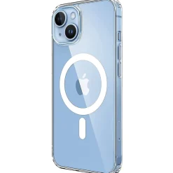 SaharaCase Hybrid-Flex Hard Shell MagSafe Phone Case for iPhone 15 Plus, Shock Absorbing, Clear (CP00450)