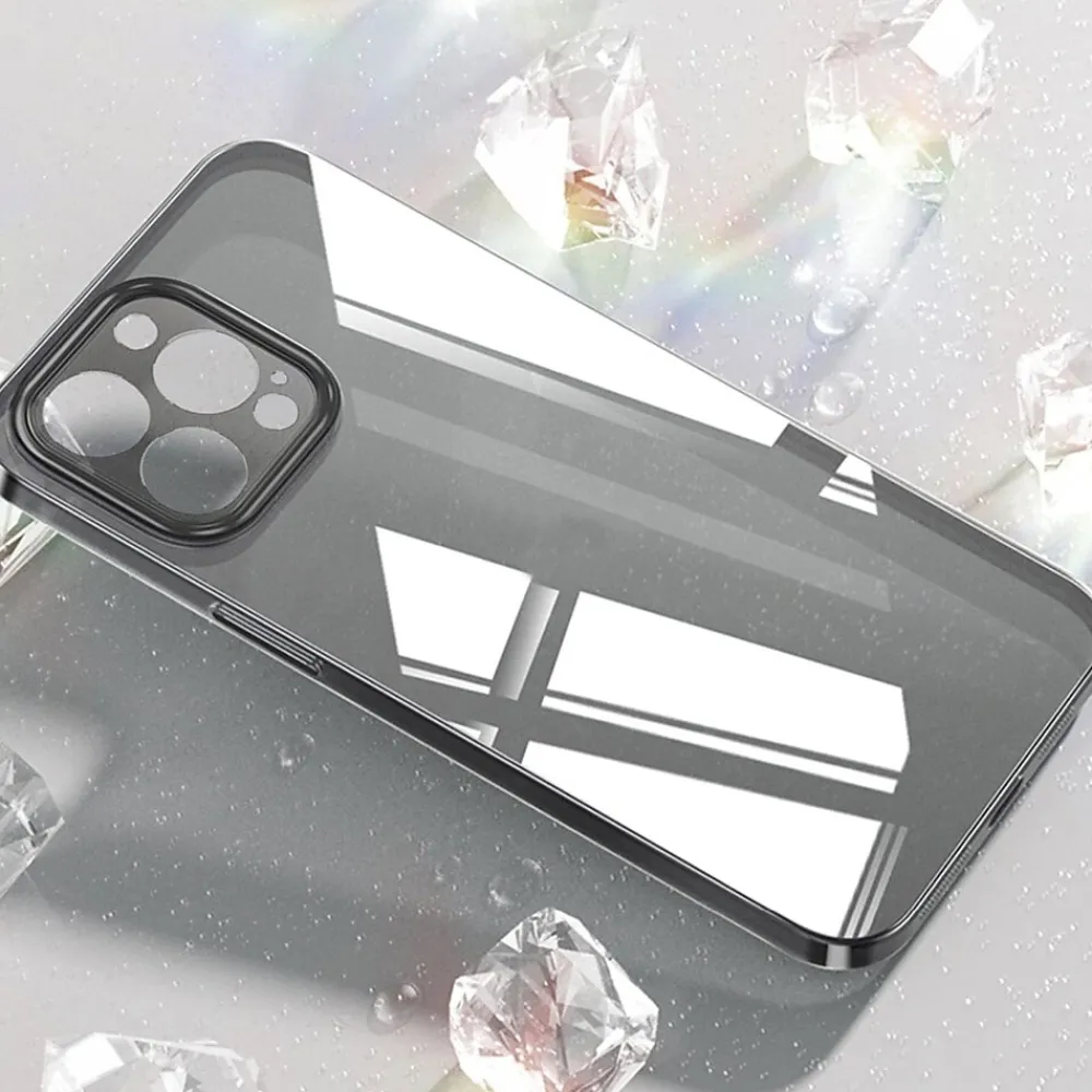 SaharaCase Hybrid-Flex Hard Shell MagSafe Phone Case for iPhone 15 Pro, Shock Absorbing, Clear Black (CP00458)