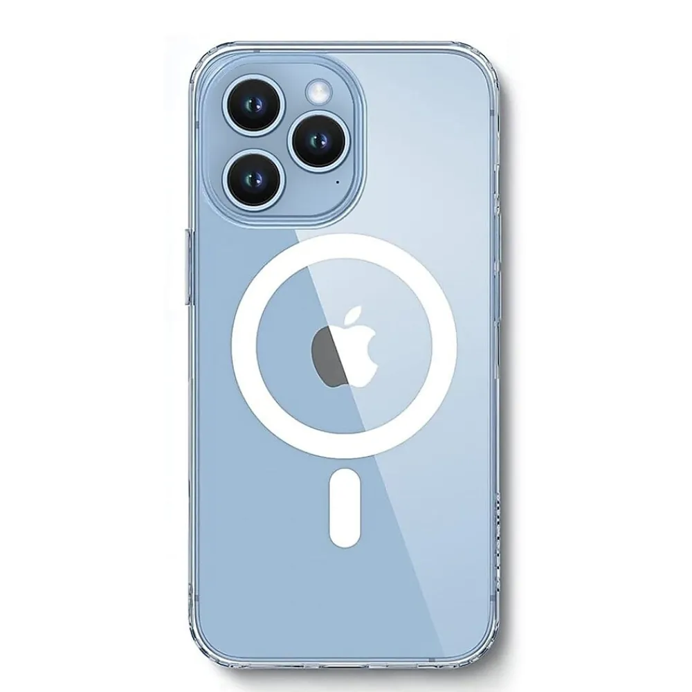 SaharaCase Hybrid-Flex Hard Shell MagSafe Phone Case for iPhone 15 Pro, Shock Absorbing, Clear (CP00459)