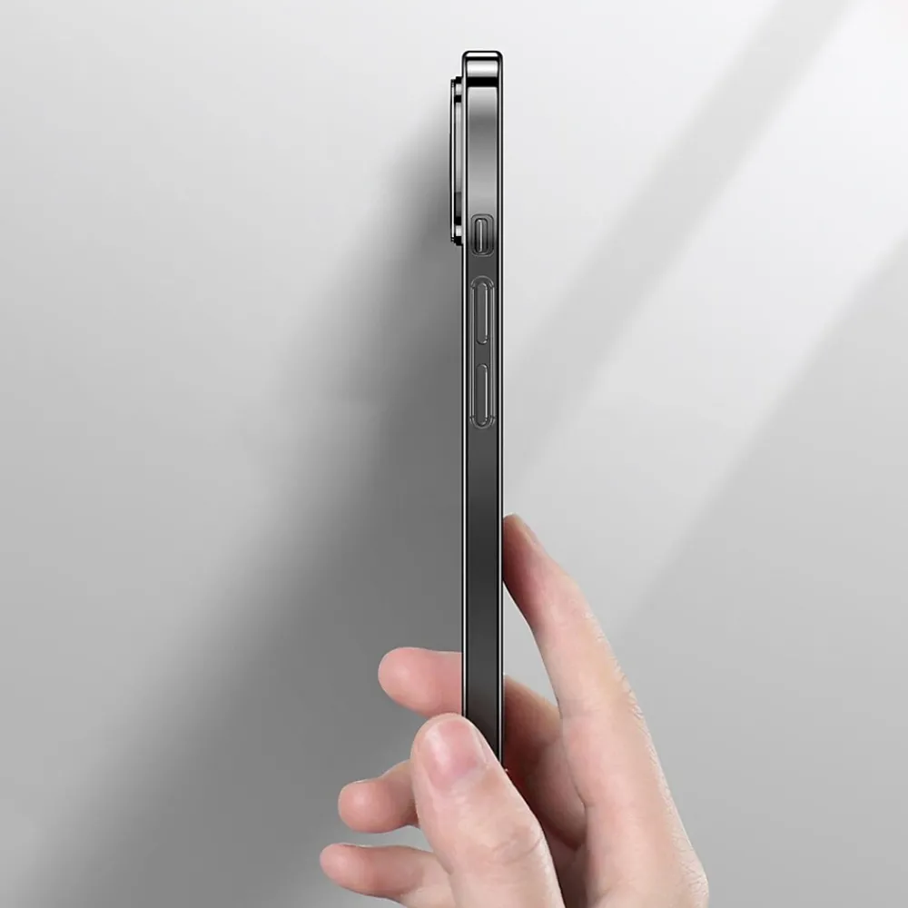 SaharaCase Hybrid-Flex Ultra Thin MagSafe Phone Case for iPhone 15 Plus, Shock Absorbing, Black (CP00449)