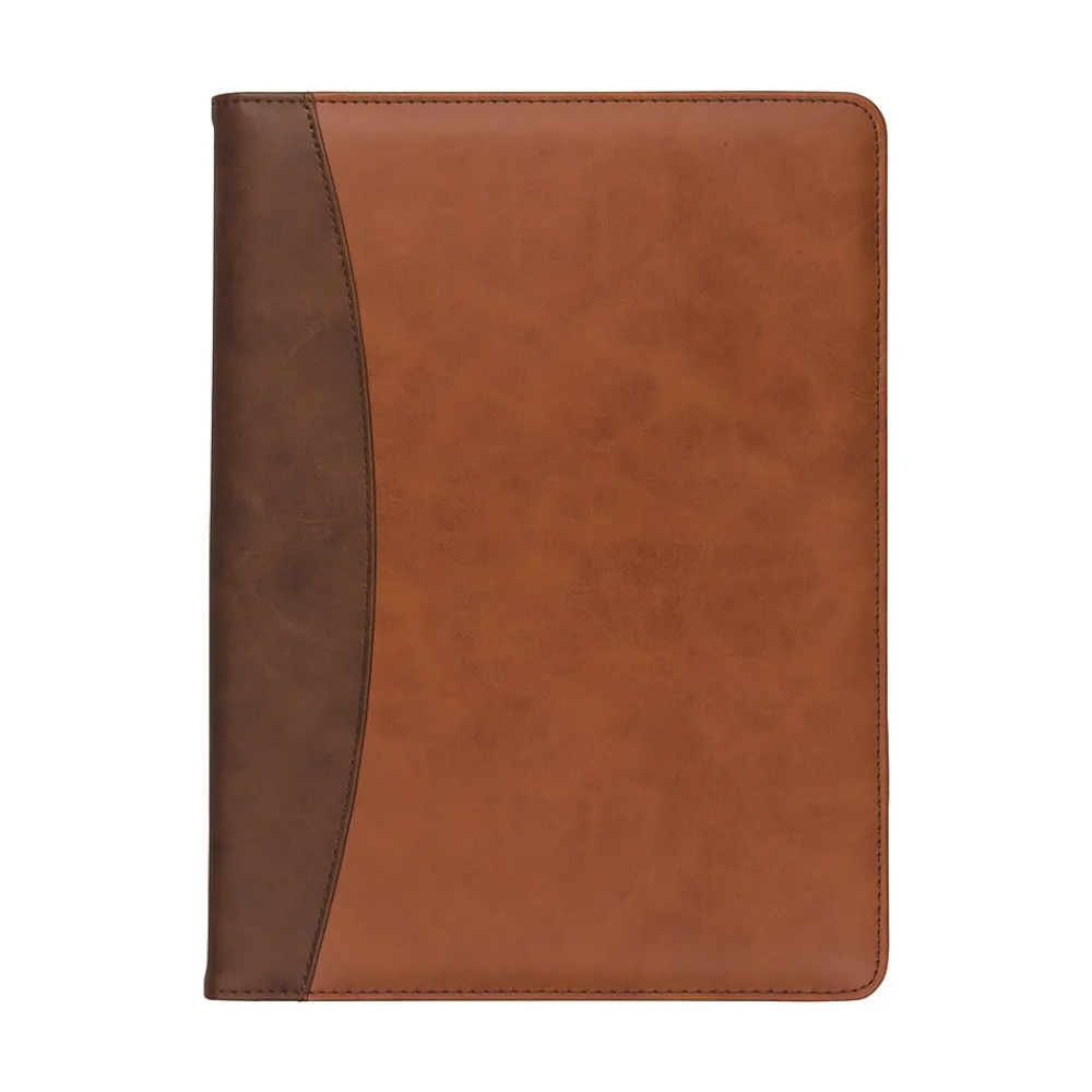 Faux Leather Padfolio, Tan/Brown (SAM71656)<Samsill New