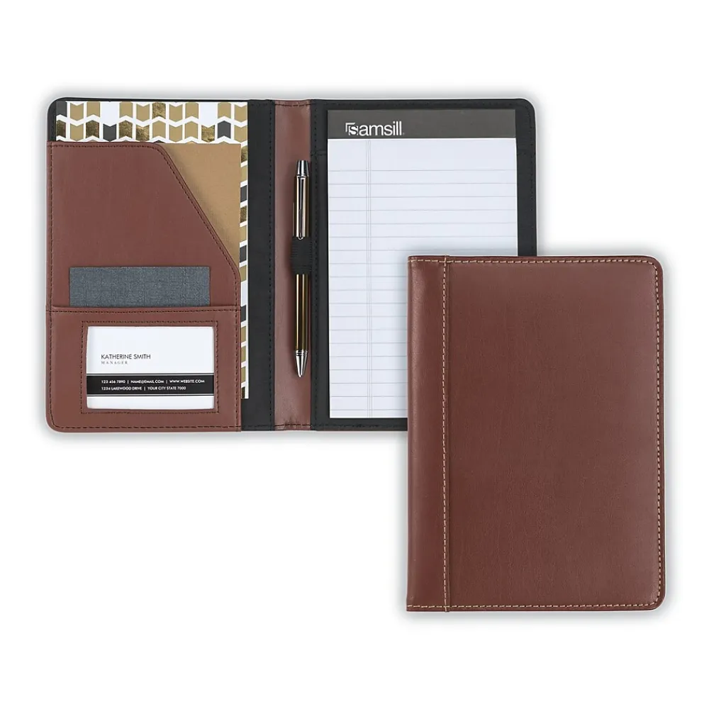 Junior Leather Portfolio Case, Tan (71736)<Samsill Outlet