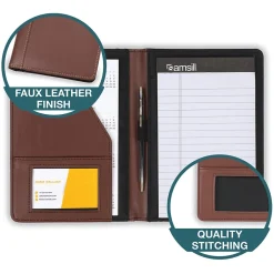 Junior Leather Portfolio Case, Tan (SAM71736)<Samsill New