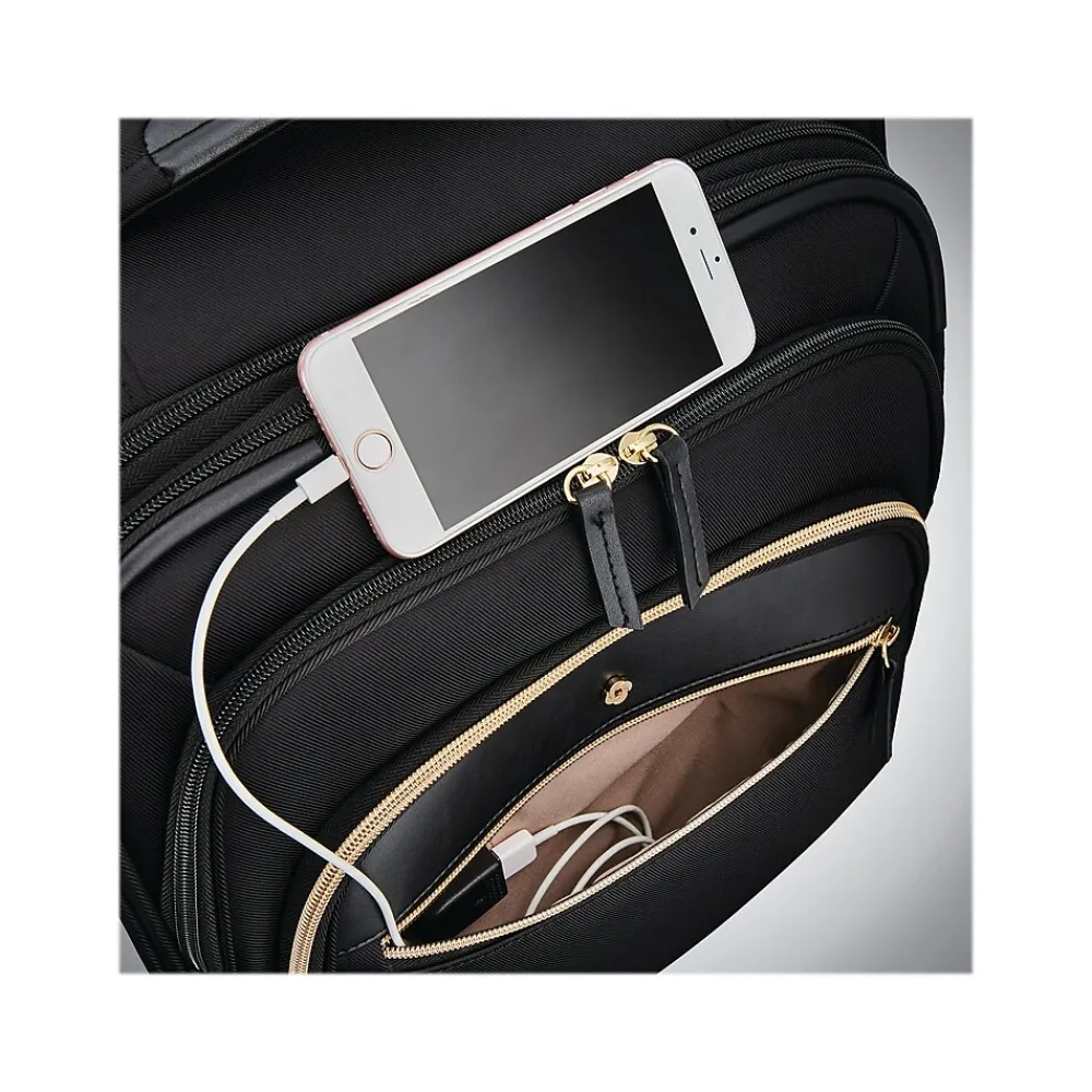22" Carry-On Suitcase, 4-Wheeled Spinner, Black (128168-1041)<Samsonite Discount