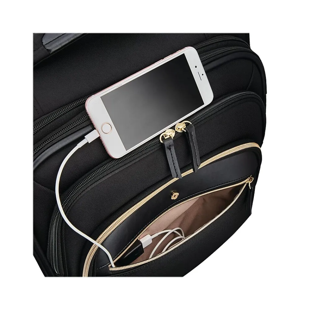 22" Hardside Carry-On Suitcase, 4-Wheeled Spinner, Black (128168-1041B)<Samsonite Sale