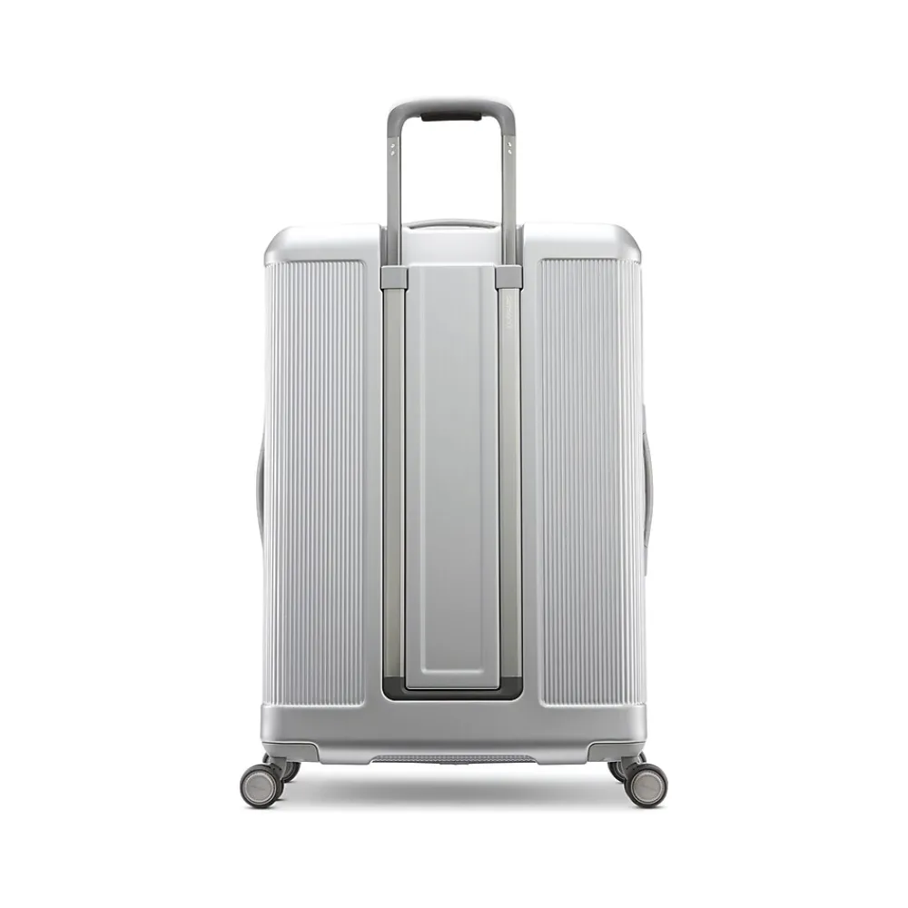 23" Hardside Carry-On Suitcase, 4-Wheeled Spinner, TSA Checkpoint Friendly, Silver (139024-7378)<Samsonite