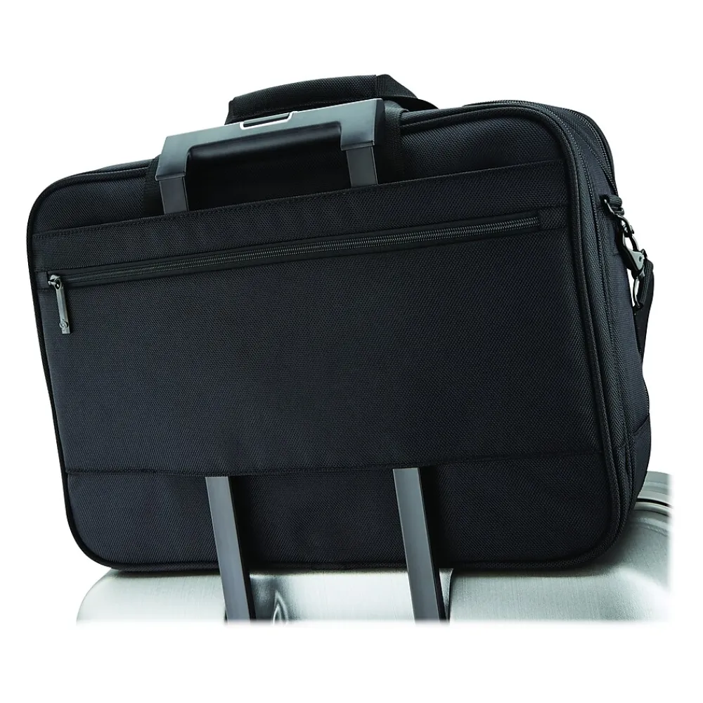 Classic Business 2.0 Laptop Briefcase, Black Polyester (144294-1041)<Samsonite Outlet