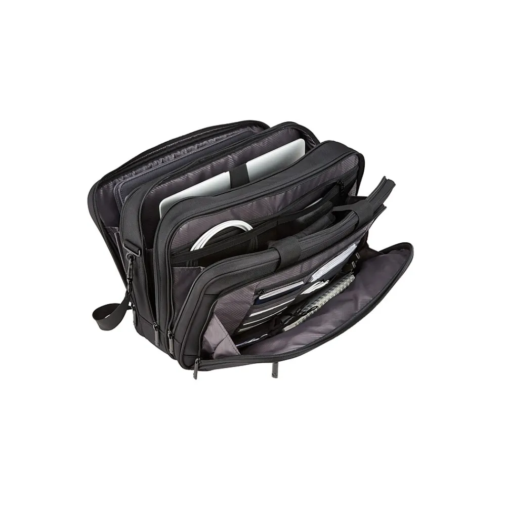 Classic Business 2.0 Laptop Briefcase, Black Polyester (141274-1041)<Samsonite Discount