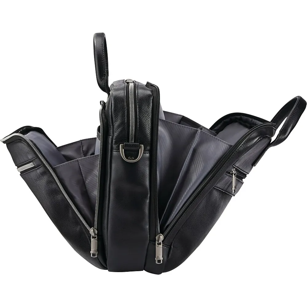 Classic Leather Top Loading Briefcase, Black (126039-1041)<Samsonite New